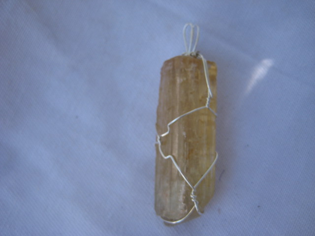 Golden Topaz(Sterling Silver) Pendant Manifestation of personal intention, will and desire 2721